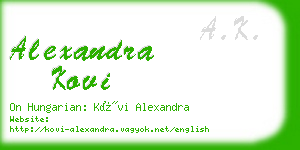 alexandra kovi business card